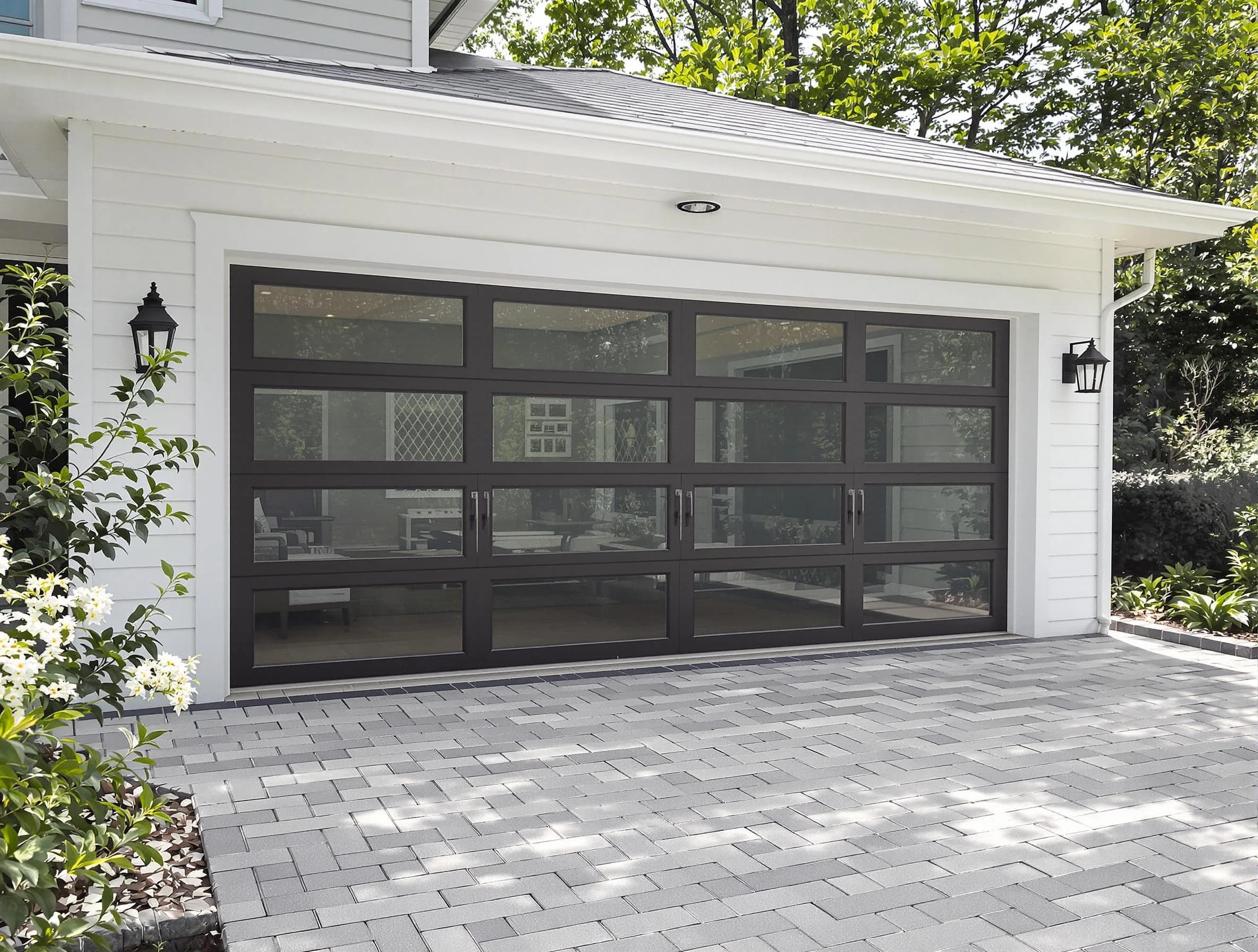 King George Garage Door Repair design specialist presenting custom garage door options to King George homeowner