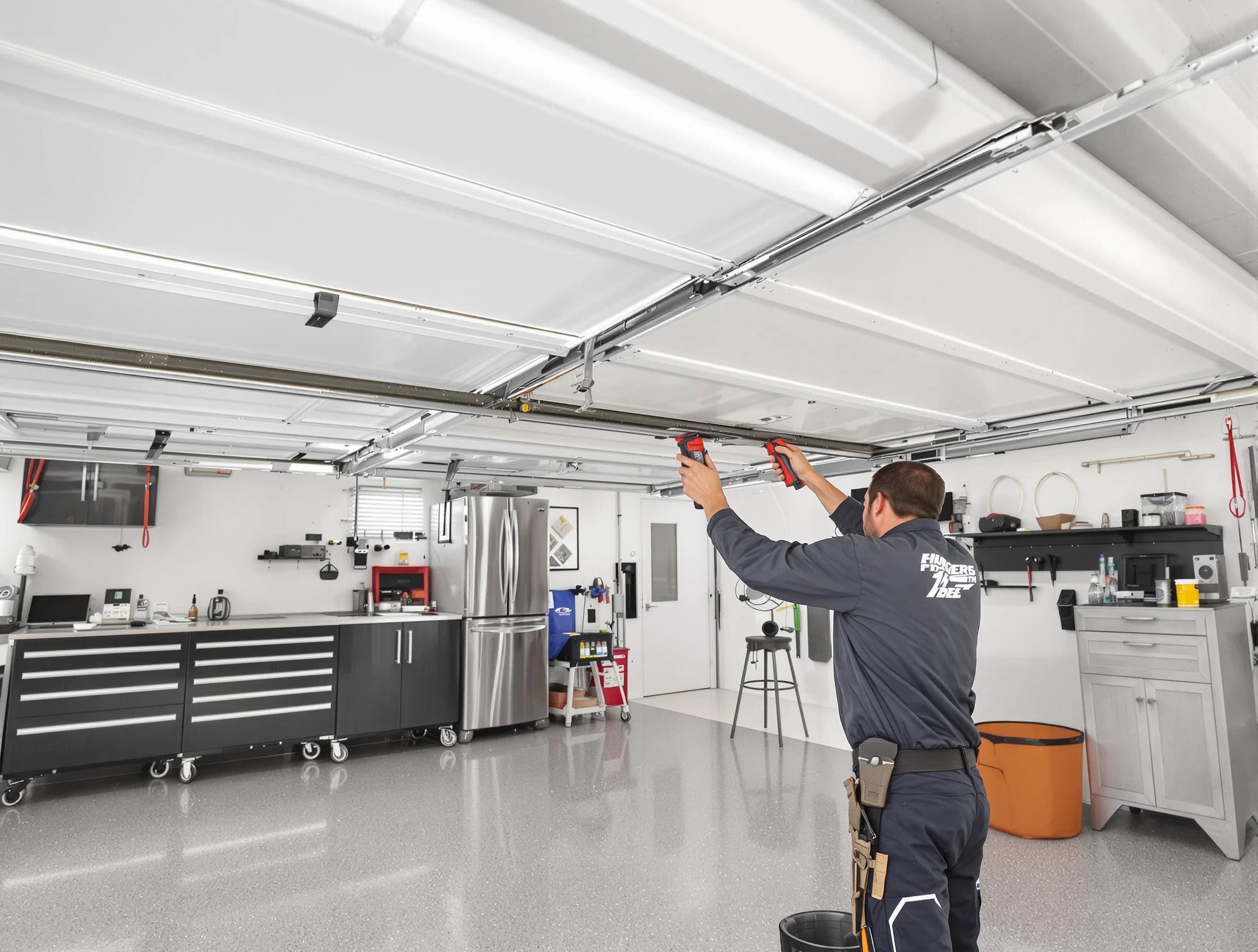 Overhead garage door repair service by King George Garage Door Repair in King George