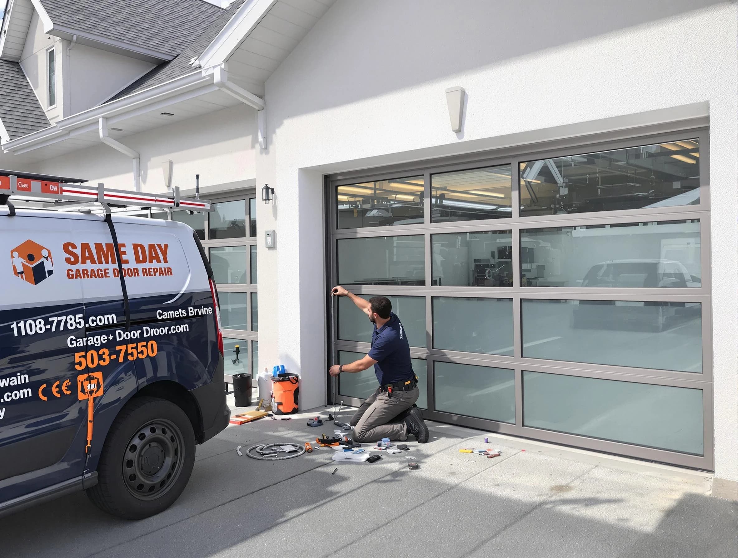 Same-day garage door repair service by King George Garage Door Repair in King George
