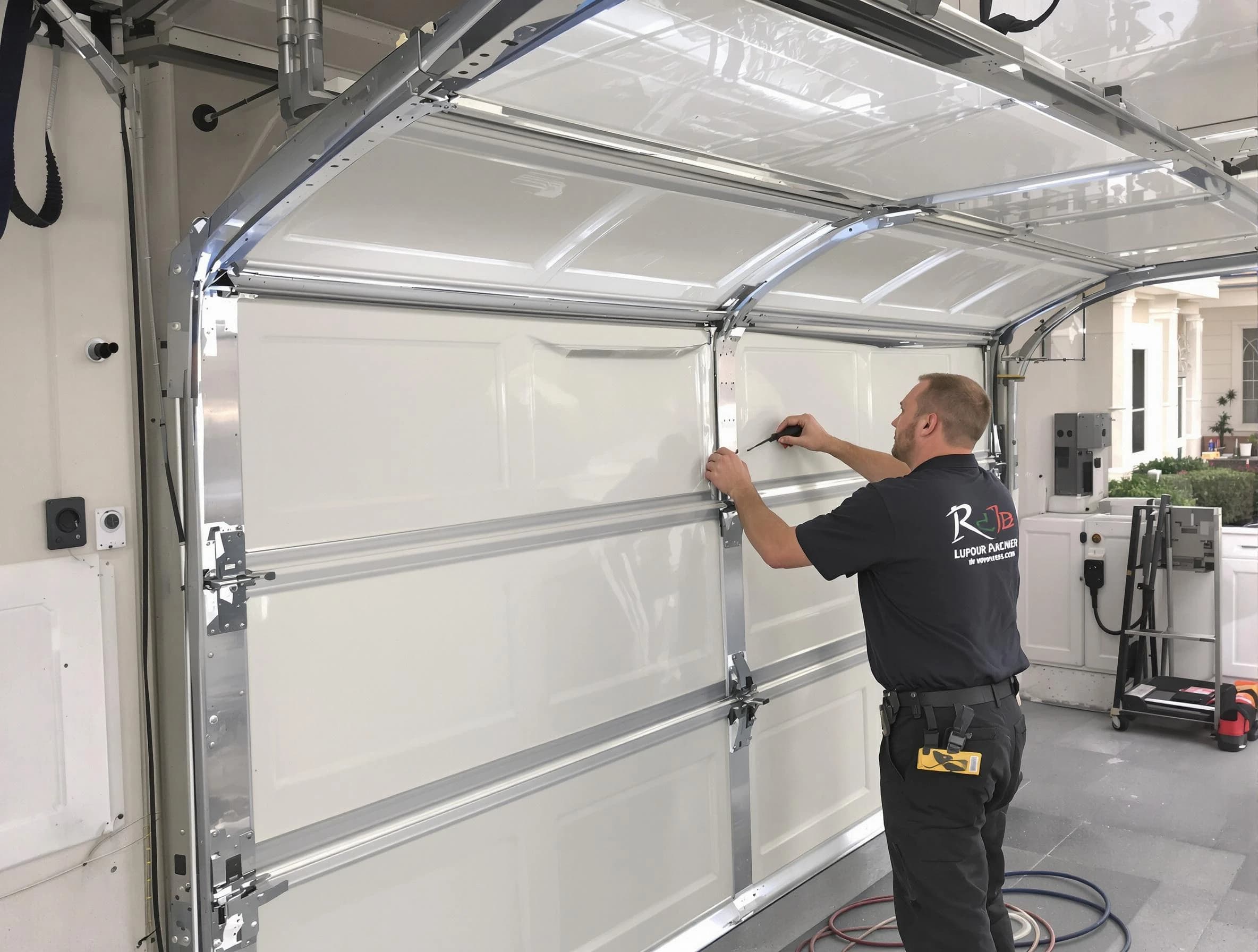 King George Garage Door Repair professional performing panel repair in King George