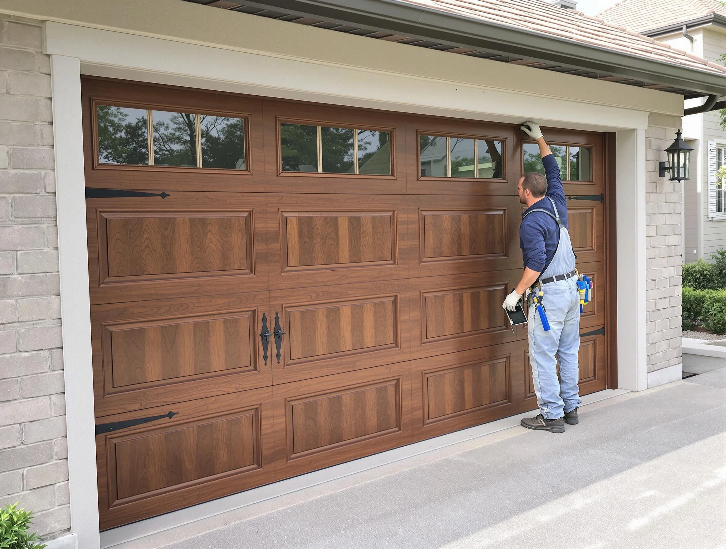 Custom garage door showcase by King George Garage Door Repair in King George