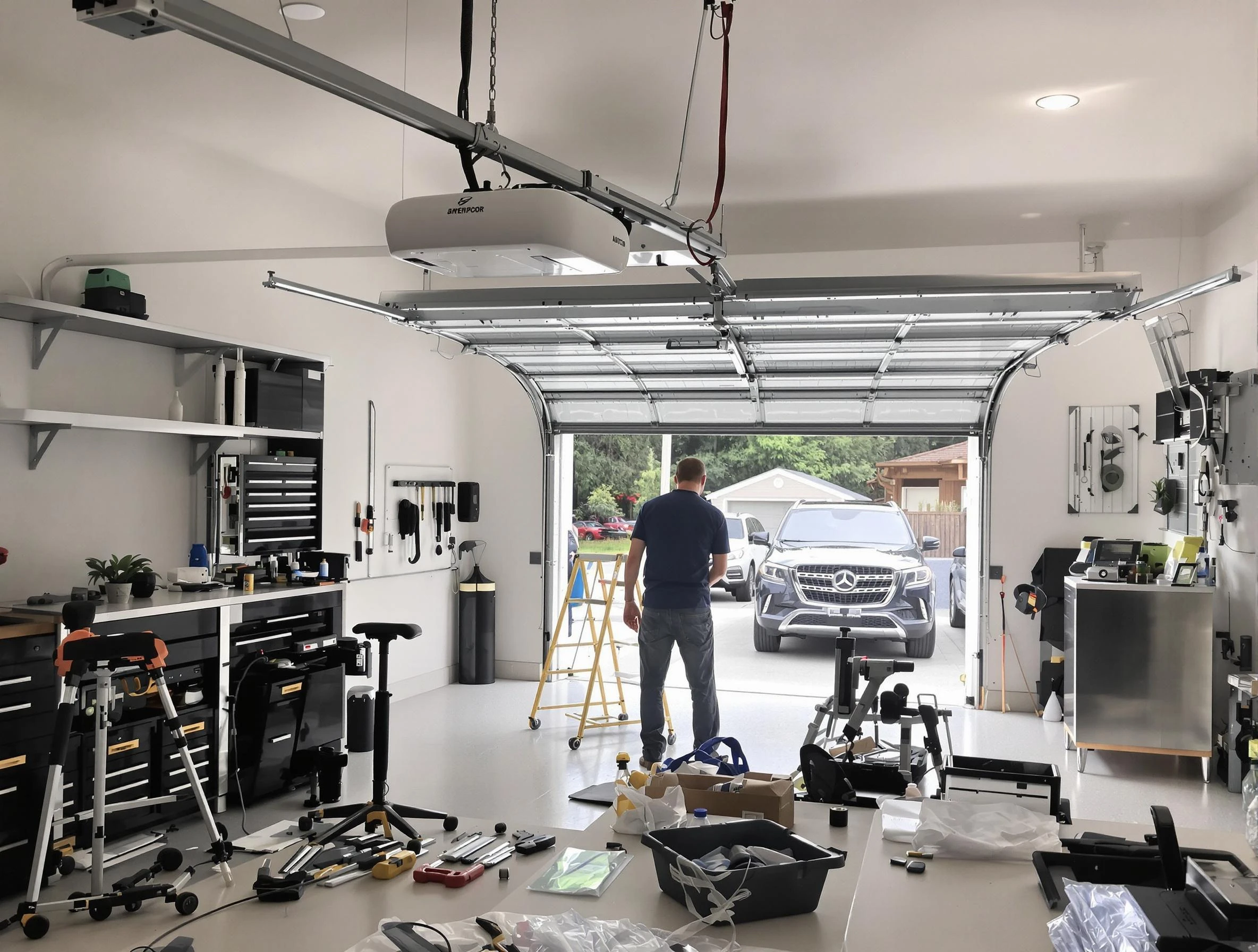 Garage door opener installation by King George Garage Door Repair in King George