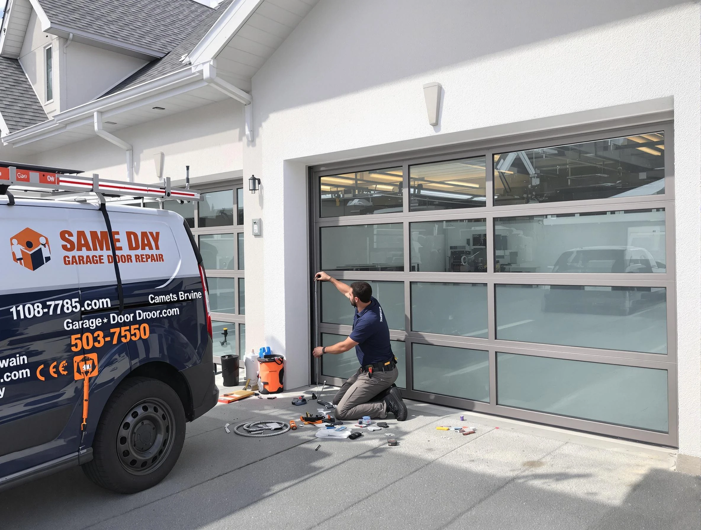 Same-day garage door repair service by King George Garage Door Repair in King George